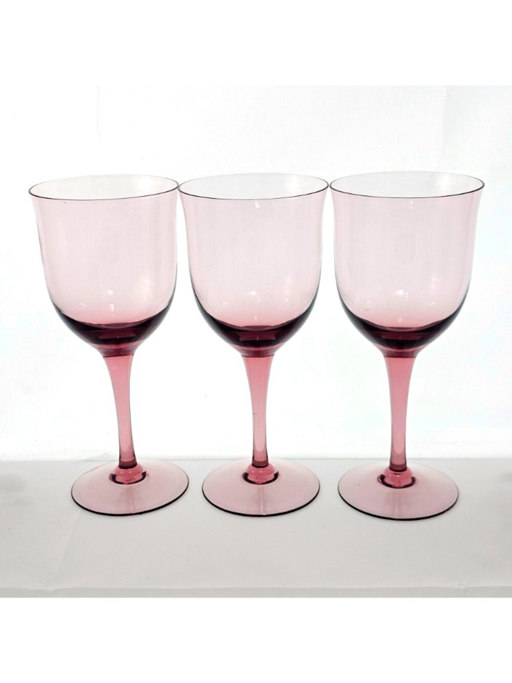 3 Noritake Remembrance Lavender Water Glasses 7.5" Japan 1980s stemware glasswar - Picture 2 of 10